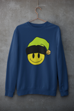 Acid Smiley Christmas Jumper -  Lime Green & Black