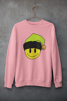 Acid Smiley Christmas Jumper -  Lime Green & Black