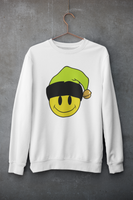 Acid Smiley Christmas Jumper -  Lime Green & Black