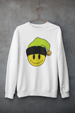 Acid Smiley Christmas Jumper -  Lime Green & Black