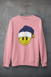 Acid Smiley Christmas Jumper -  Navy & White