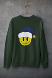 Acid Smiley Christmas Jumper -  Navy & White