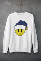 Acid Smiley Christmas Jumper -  Navy & White