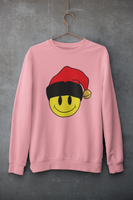 Acid Smiley Christmas Jumper -  Red & Black