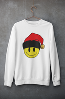 Acid Smiley Christmas Jumper -  Red & Black