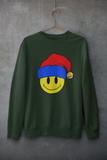 Acid Smiley Christmas Jumper -  Red & Blue