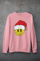 Acid Smiley Christmas Jumper -  Red & White