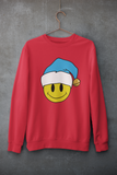 Acid Smiley Christmas Jumper -  Sky Blue & White