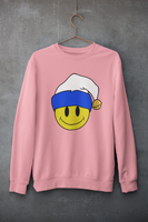 Acid Smiley Christmas Jumper -  White & Blue