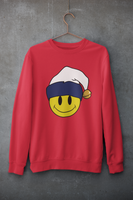 Acid Smiley Christmas Jumper -  White & Navy