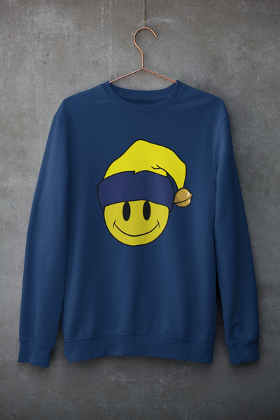 Acid Smiley Christmas Jumper -  Yellow & Navy