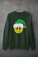 Acid Smiley Christmas Jumper -  Green & White