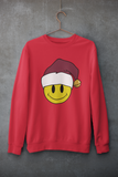 Acid Smiley Christmas Jumper -  Claret & White