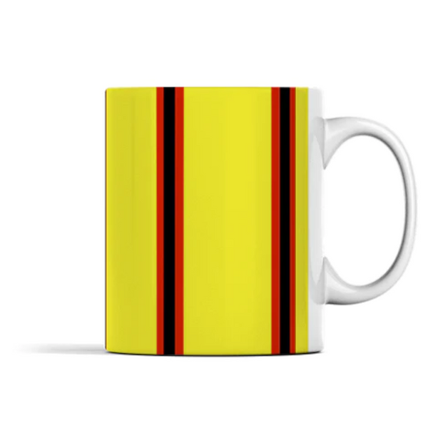 Yellow & Black & Red (Pinstripes) Mug