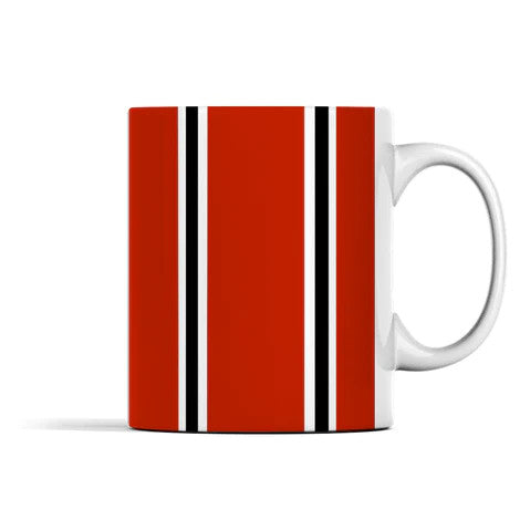 Red, White & Black (Pinstripes) Mug