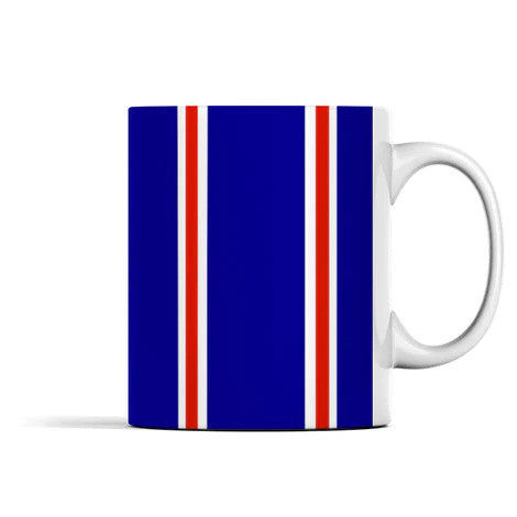 Blue, Red & White (Pinstripes) Mug