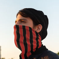 Red & Black (Gold) Face Wrap / Snood
